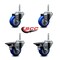 Service Caster 3 Inch Blue Polyurethane Wheel Swivel 34 Inch Threaded Stem Caster Set 2 Brakes SCC SCC-TS20S314-PPUB-BLUE-34212-2-PLB-2 - alternate 4